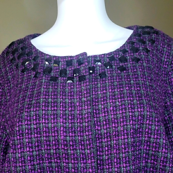 Notations Purple & black Lovely Women's Jacket Size XL. - Picture 4 of 16